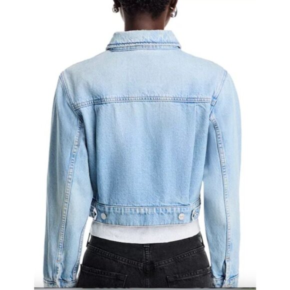 NWT MOTHER The Duo Short Denim Jacket XS - Picture 3 of 12